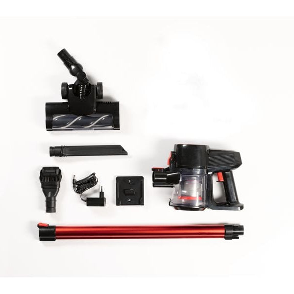 CLEANmaxx Akku-Hand- und Stielsauger Rot/Schwarz