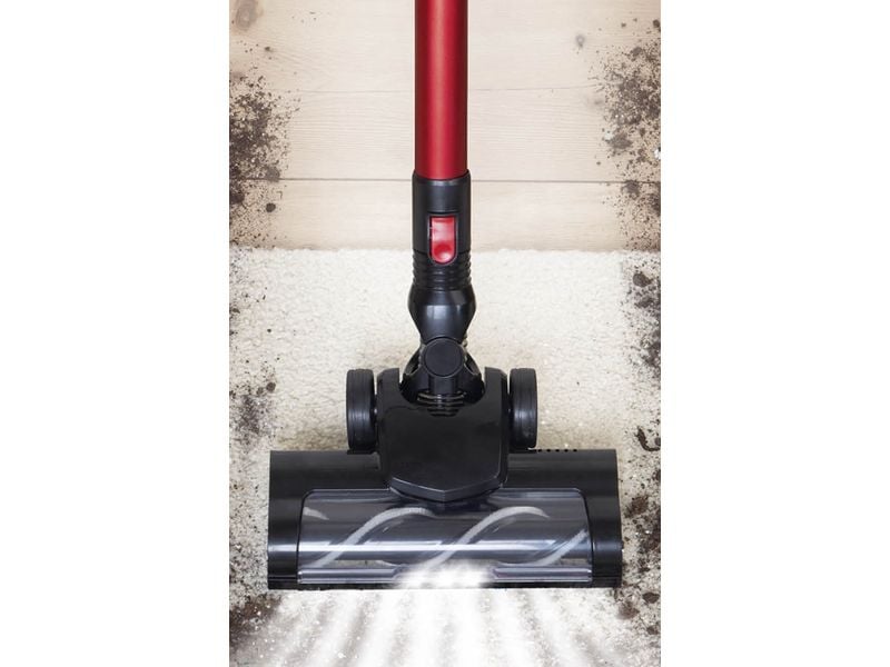 CLEANmaxx Akku-Hand- und Stielsauger Rot/Schwarz