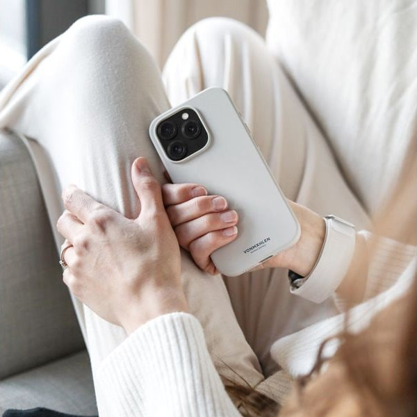 Vonmählen Back Cover Eco Silicone iPhone 15 Plus Light Gray