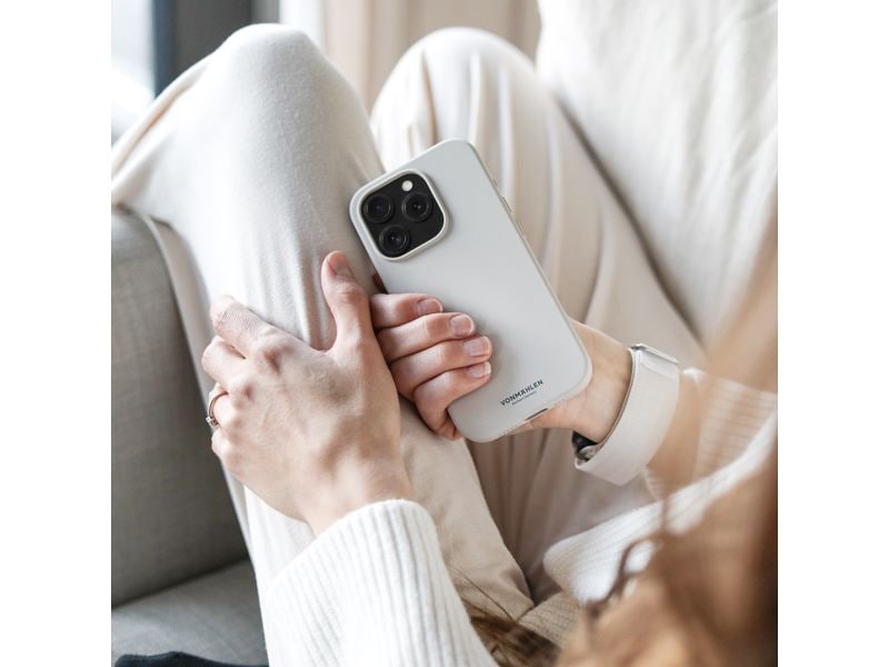 Vonmählen Back Cover Eco Silicone iPhone 15 Plus Light Gray