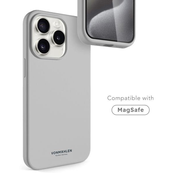 Vonmählen Back Cover Eco Silicone iPhone 15 Pro Light Gray