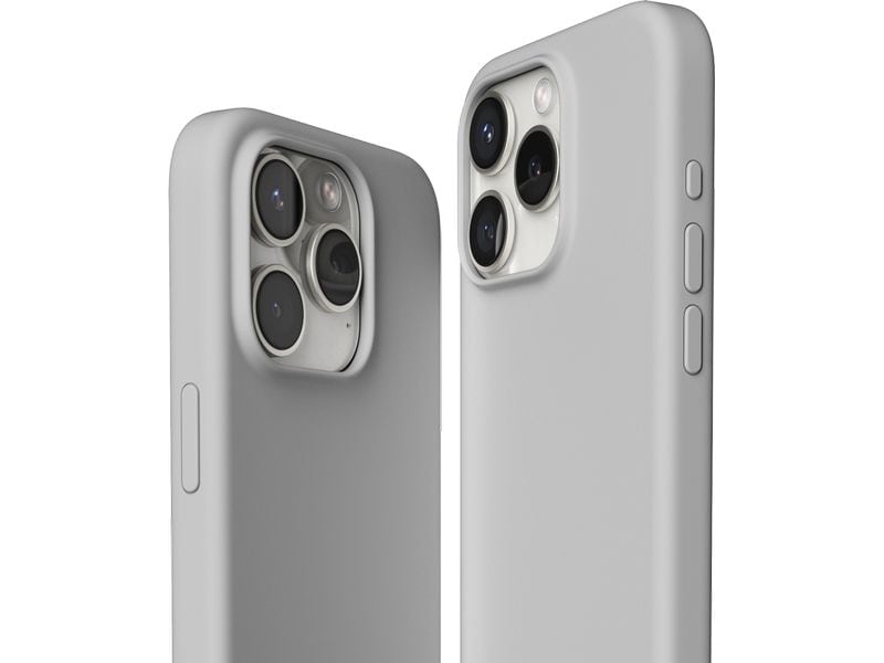 Vonmählen Back Cover Eco Silicone iPhone 15 Pro Light Gray