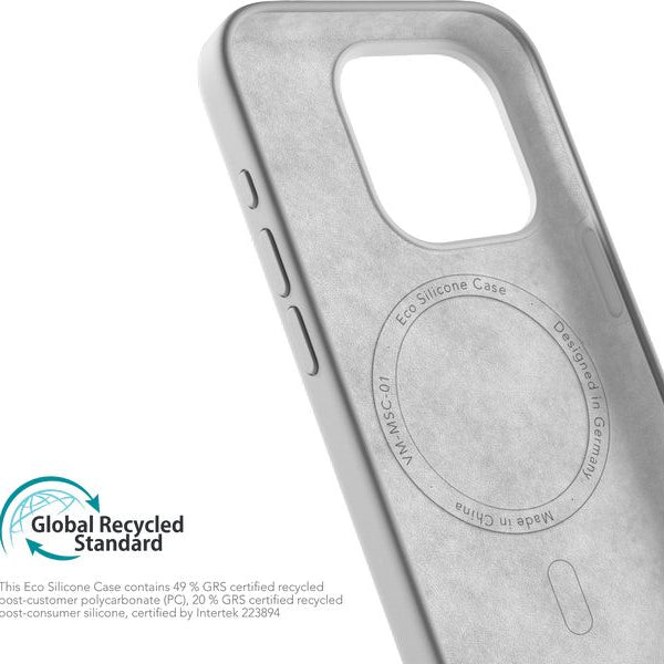 Vonmählen Back Cover Eco Silicone iPhone 15 Pro Light Gray