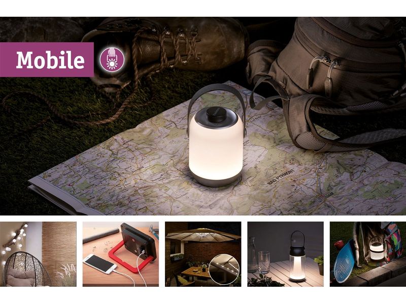 Paulmann Akkuleuchte Onzo 3-Step-Dim IP44 2700K Weiss