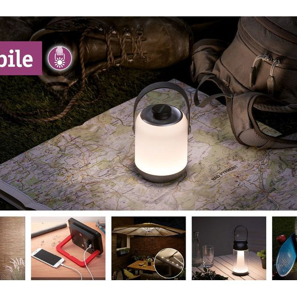 Paulmann Akkuleuchte Onzo 3-Step-Dim IP44 2700K Schwarz