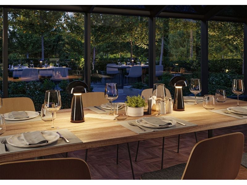 Paulmann Akkuleuchte Onzo 3-Step-Dim IP44 2700K Schwarz