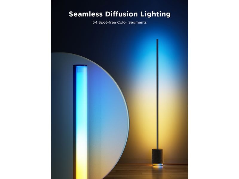 Govee Lyra RGBICWW Eck-Stehleuchte mit Lautsprecher, Grau