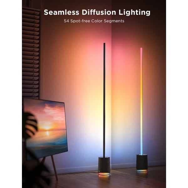 Govee Lyra RGBICWW Eck-Stehleuchte mit Lautsprecher, Schwarz