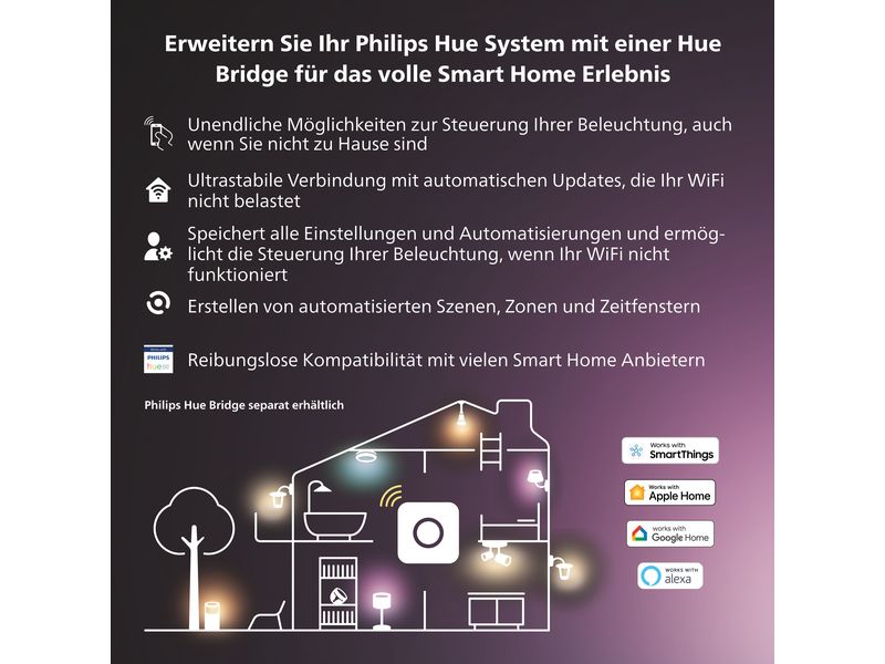 Philips Hue White & Color Ambiance Fugato 1er-Spot Weiss