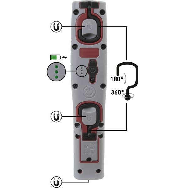 Kraftwerk Handlampe Inspection 700, wiederaufladbar, 3.7 V, 2600 mAh