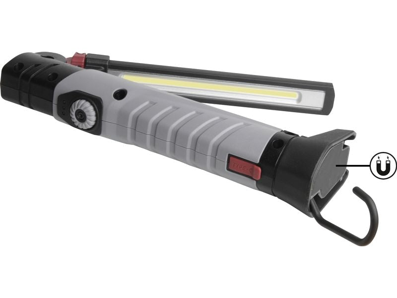 Kraftwerk Akku-Lampe 2 x LED Handlampe Slimlight 700, 3.7 V, 2600 mAh