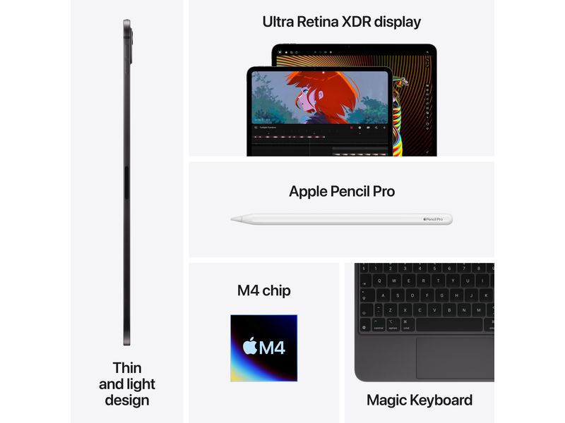 Apple iPad Pro 13" M4 Cellular 2024 256 GB Silber DEP