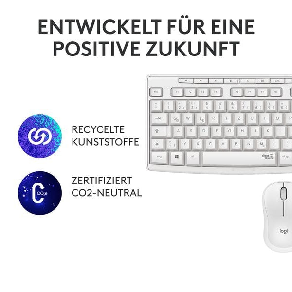 Logitech Tastatur-Maus-Set MK295 White CH-Layout