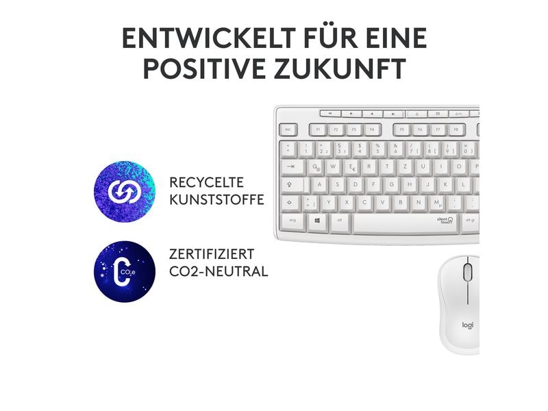 Logitech Tastatur-Maus-Set MK295 White CH-Layout