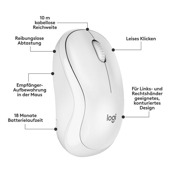 Logitech Tastatur-Maus-Set MK295 White CH-Layout