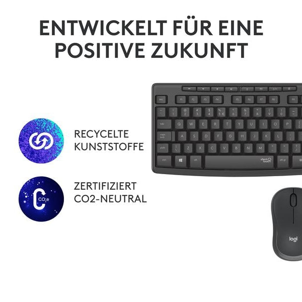 Logitech Tastatur-Maus-Set MK295 Graphite CH-Layout