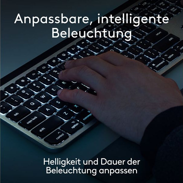 Logitech Tastatur MX Keys S for Mac Pale Grey CH-Layout