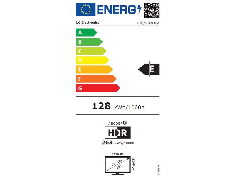 LG TV 86QNED91T6A 86", 3840 x 2160 (Ultra HD 4K), LED-LCD