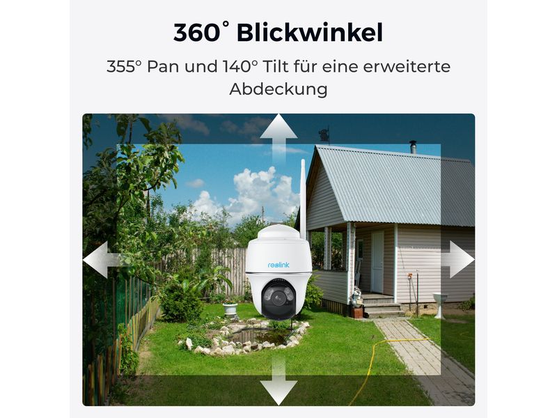 Reolink Netzwerkkamera B430 Weiss, inkl. Solarpanel