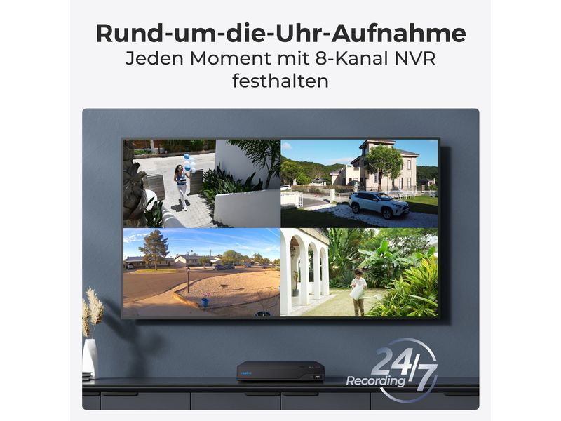 Reolink Netzwerkrekorder NVS8 2 TB, 8 Kanal