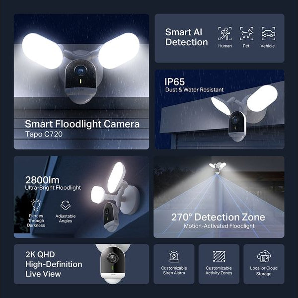 TP-Link Netzwerkkamera Tapo C720 2K QHD