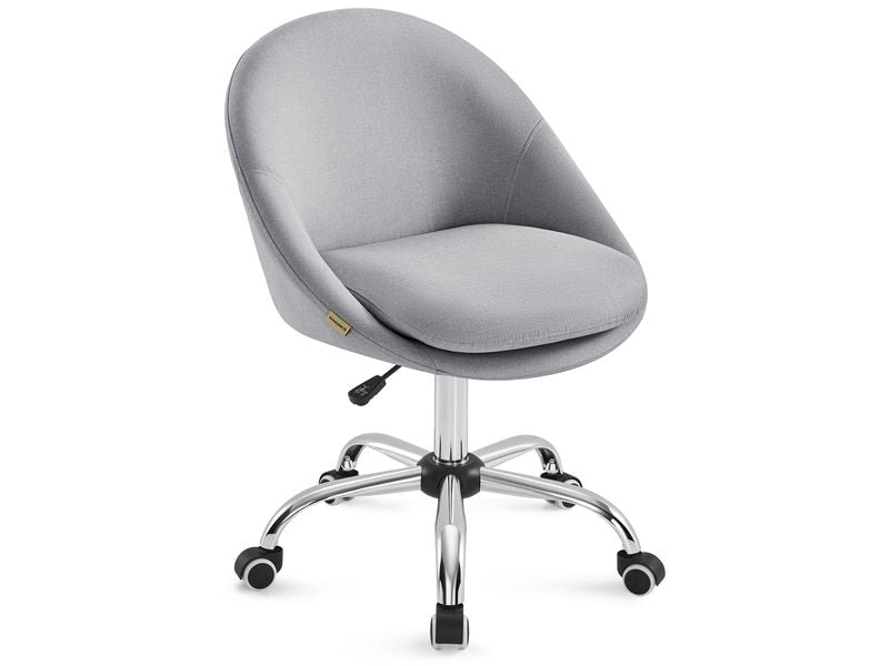 Songmics Bürostuhl ohne Armlehnen, mit Fusskreuz, Grau