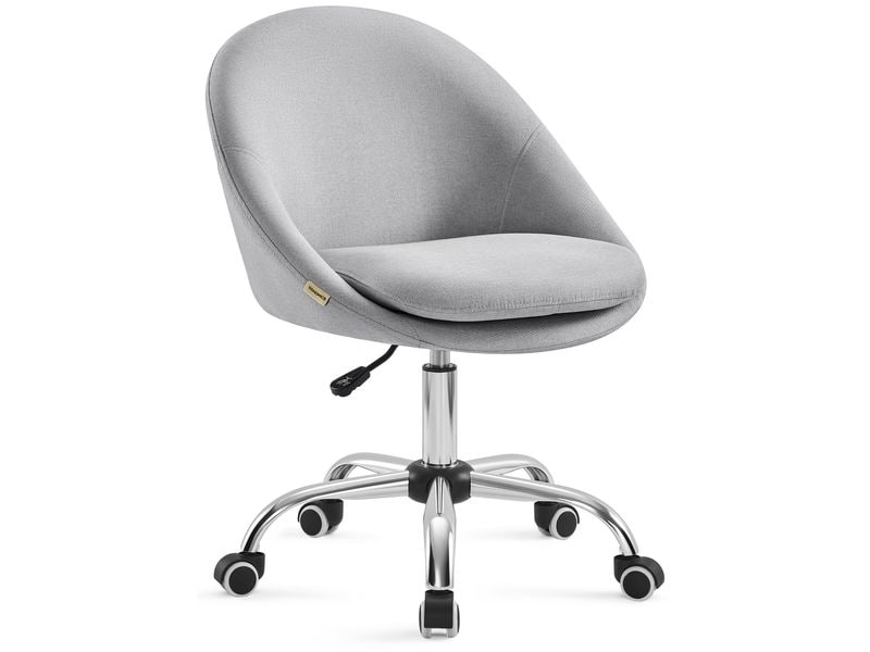 Songmics Bürostuhl ohne Armlehnen, mit Fusskreuz, Grau