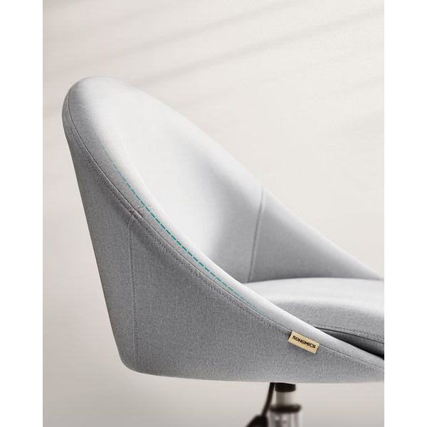 Songmics Bürostuhl ohne Armlehnen, mit Fusskreuz, Grau