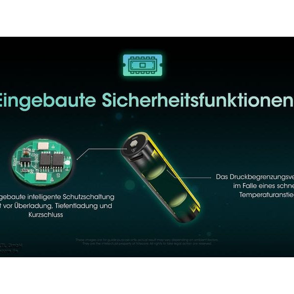 Nitecore Akku NL1836R 18650 UCB-C, 3600 mAh