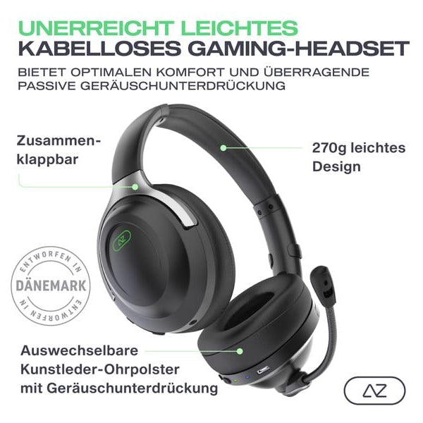 AceZone Headset A-Spire Wireless Schwarz