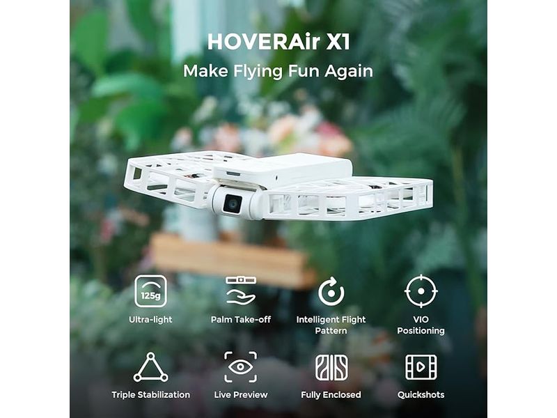 HOVERAir Multikopter HoverAir X1 Combo Weiss, RTF