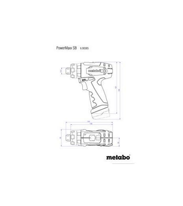 Metabo Akku-Bohrschrauber PowerMaxx SB Basic Set 2 x 2.0 Ah