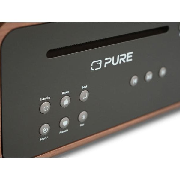 Pure Micro-HiFi Anlage Classic Stereo Schwarz/Walnuss