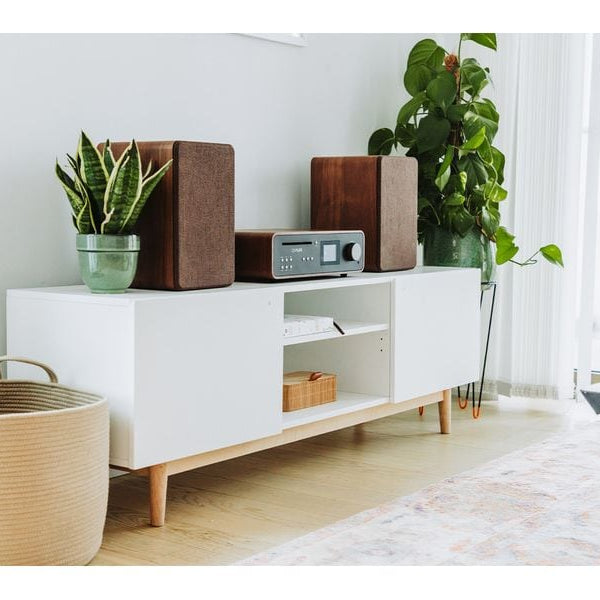 Pure Micro-HiFi Anlage Classic Stereo Schwarz/Walnuss