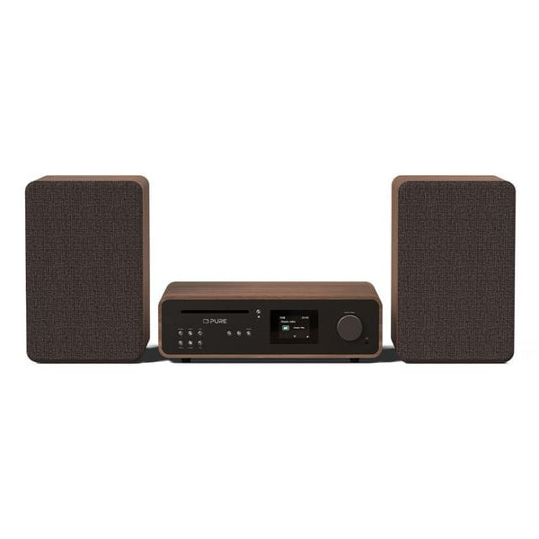 Pure Micro-HiFi Anlage Classic Stereo Schwarz/Walnuss