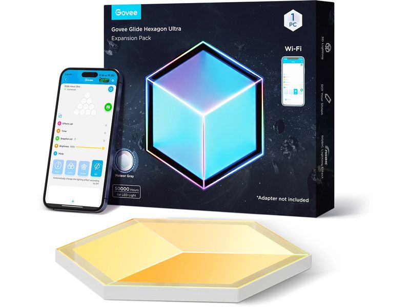 Govee Panelleuchte Glide Hexa Ultra, Erweiterung, 1 Stück