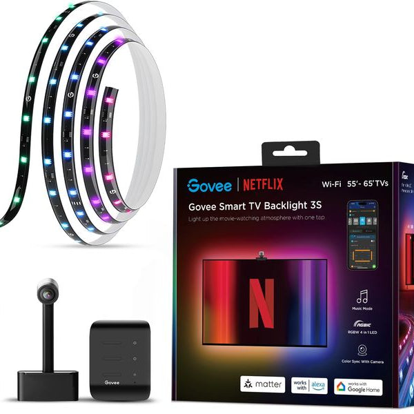 Govee Envisual TV Backlight 3S Netflix Version, RGBICW, 55