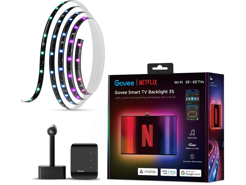 Govee Envisual TV Backlight 3S Netflix Version, RGBICW, 55"-65"