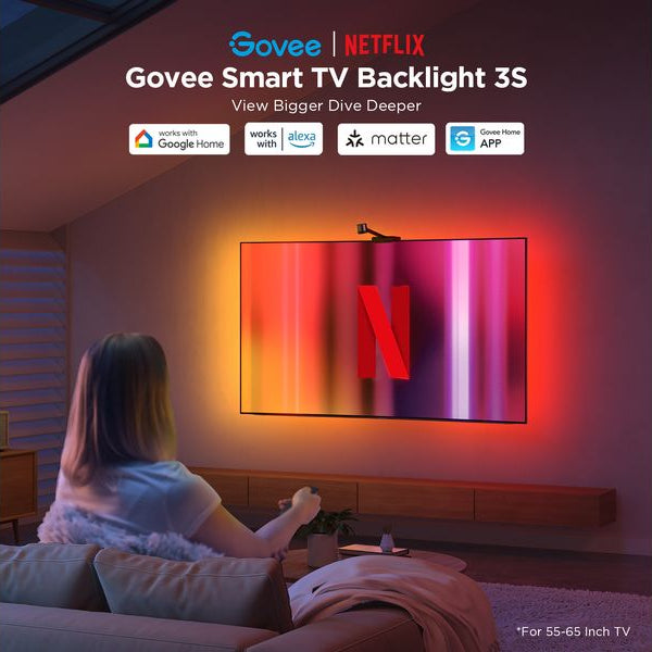 Govee Envisual TV Backlight 3S Netflix Version, RGBICW, 55