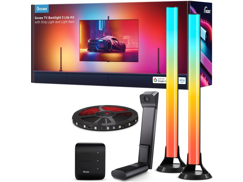 Govee Lichtbalken Backlight Kit 2, T3 Cam, RGBIC, WiFi + BT