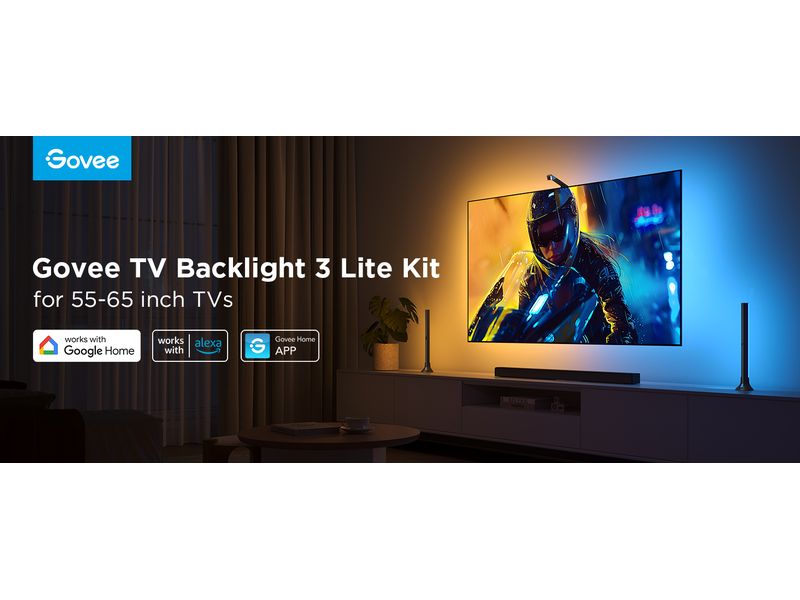 Govee Lichtbalken Backlight Kit 2, T3 Cam, RGBIC, WiFi + BT