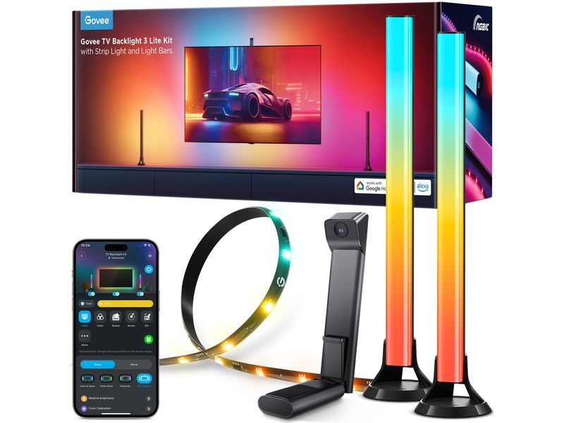 Govee Lichtbalken Backlight Kit 2, T3 Cam, RGBIC, WiFi + BT