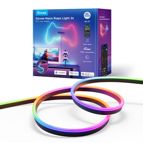 Govee LED Stripe Neon, Schwarz, 5 m, RGBIC, Matter