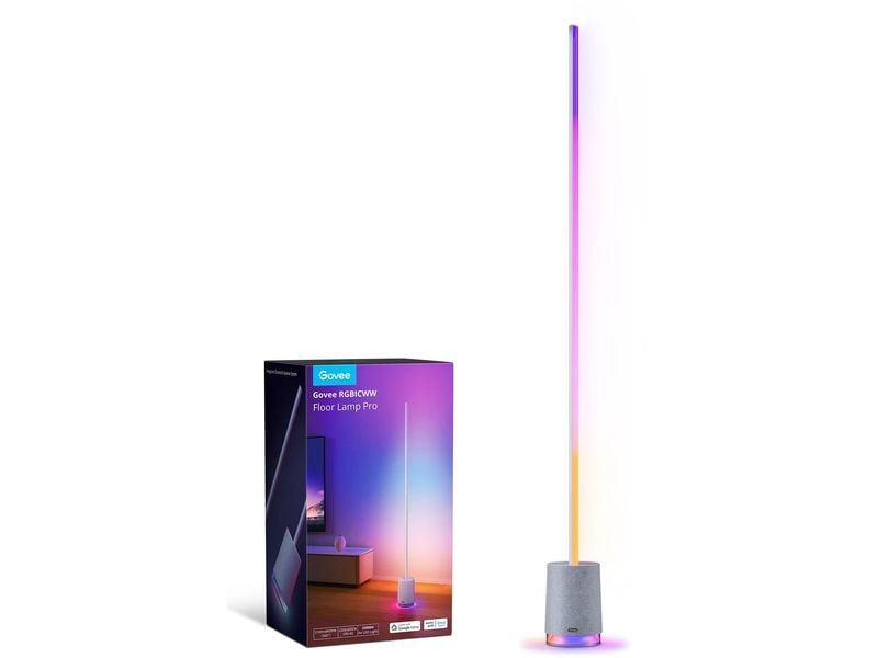 Govee Lyra RGBICWW Eck-Stehleuchte mit Lautsprecher, Grau