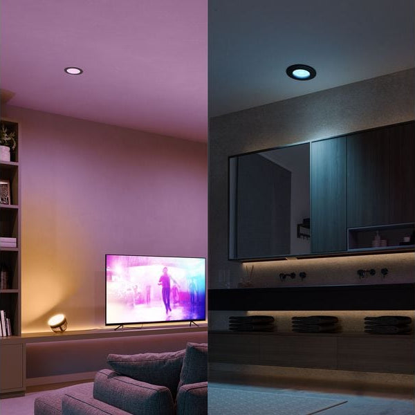 Philips Hue White & Color Ambiance Slim Recessed 90 mm schwarz