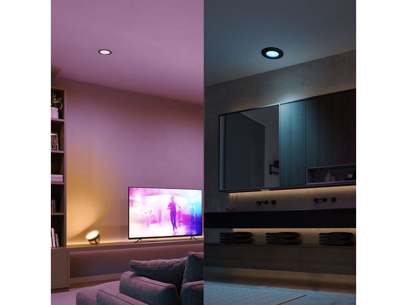 Philips Hue White &amp; Color Ambiance Slim Recessed 90 mm schwarz