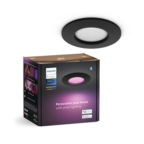 Philips Hue White & Color Ambiance Slim Recessed 90 mm schwarz