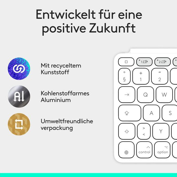 Logitech Tastatur Keys-To-Go 2 Pale grey
