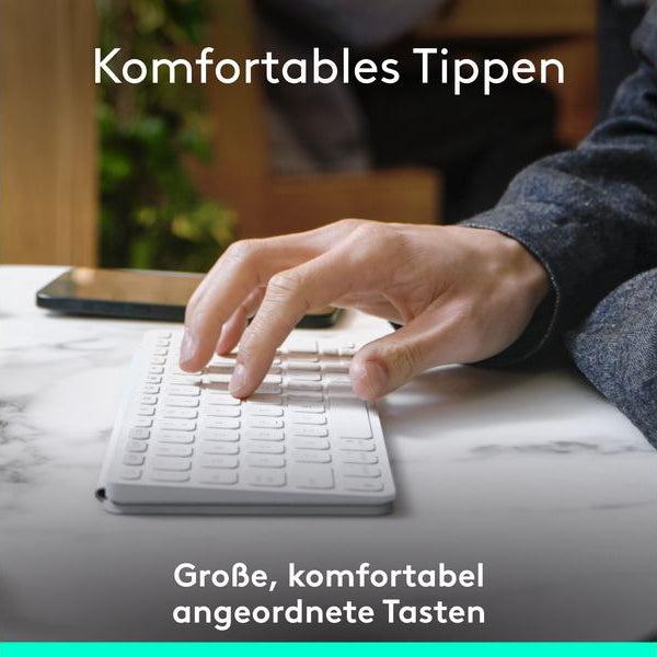 Logitech Tastatur Keys-To-Go 2 Pale grey