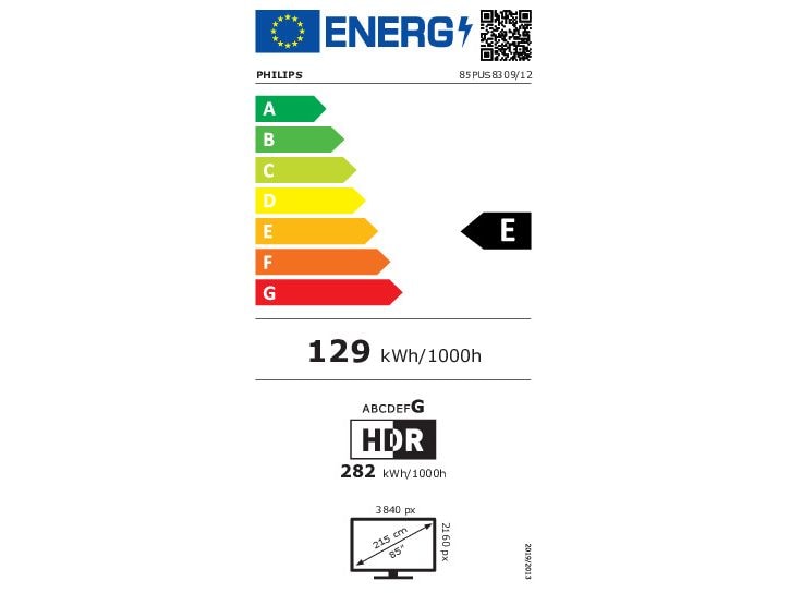 Philips TV 85PUS8309/12 85", 3840 x 2160 (Ultra HD 4K), LED-LCD